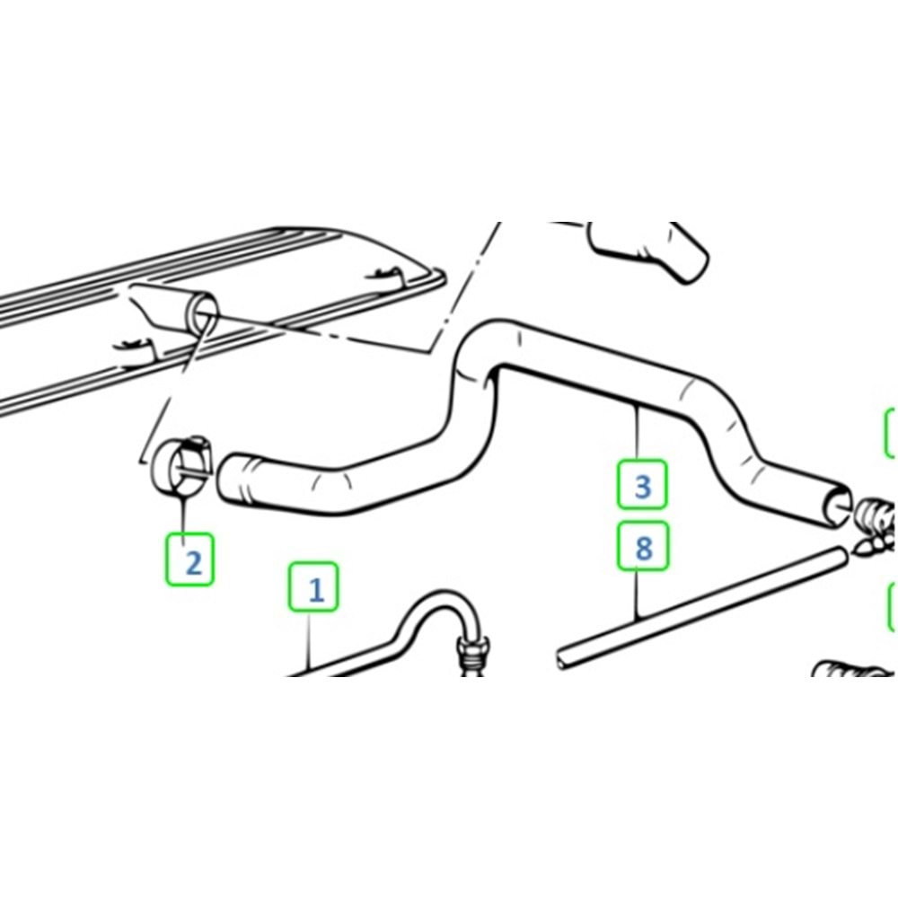 BMW HAVA HORTUM VALVİT KAPAK M20