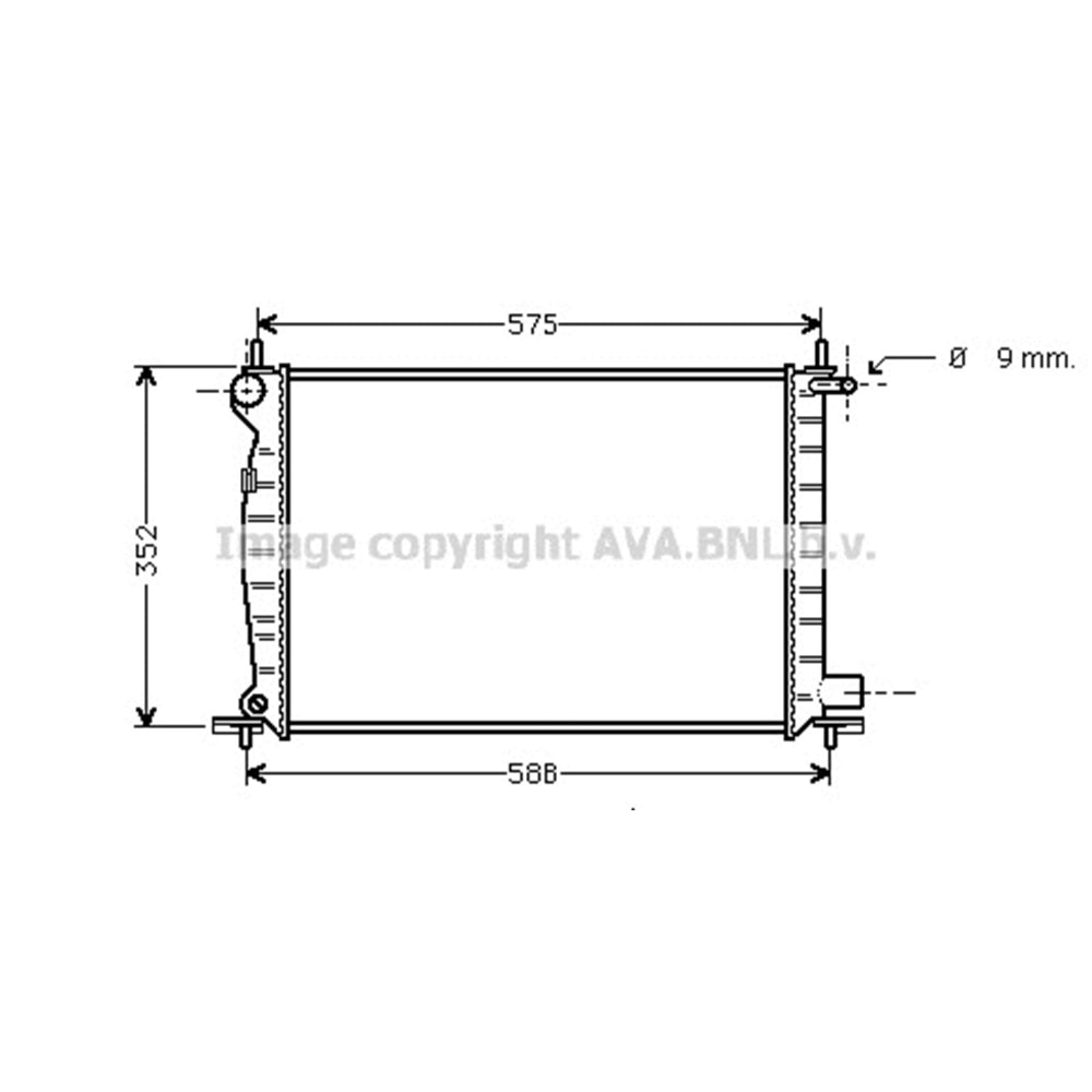 FORD RADYATÖR 502x363 FIESTA 18D 95+