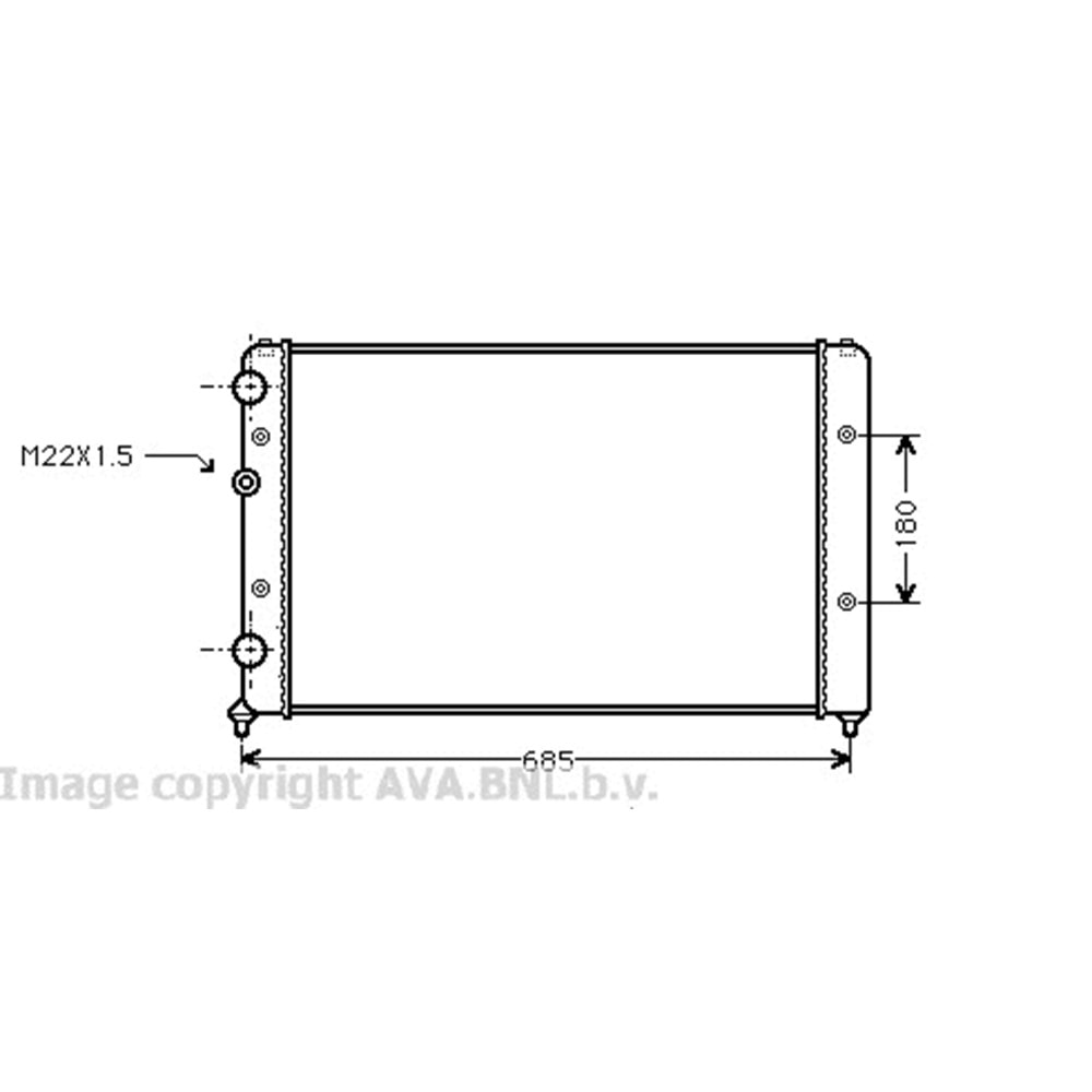 VW RADYATÖR 63x38 CADDY16 19 POLO