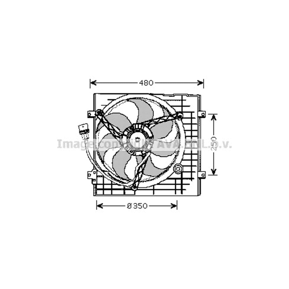 VW FAN RADYATÖR+DAVLUMBAZ GOLF4 14 16V 350mm