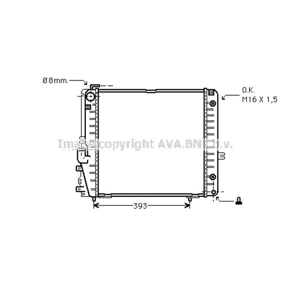 MB RADYATÖR W126 49x49 W126 M103 AC OTOMATİK