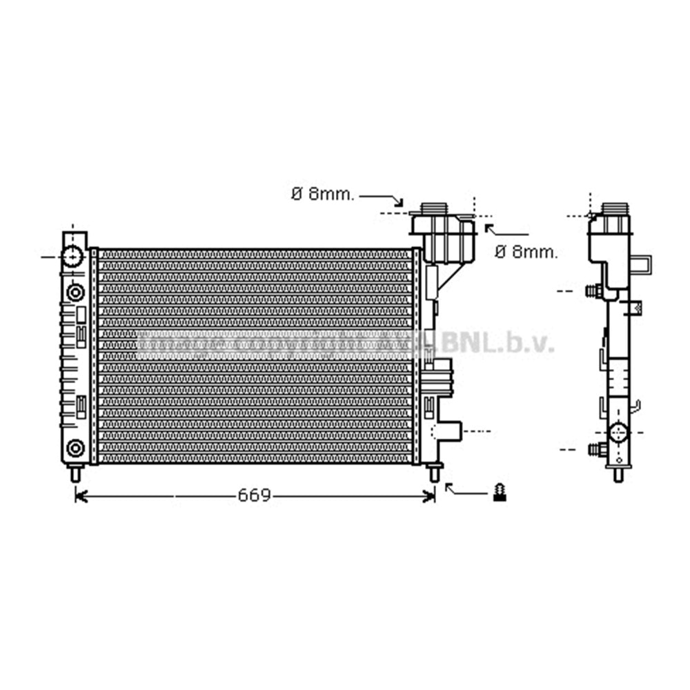 MB RADYATÖR W168 60x35 A160 A160CDI