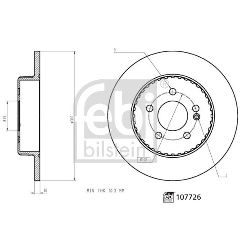 MB FREN DİSK ARKA W205 300mm