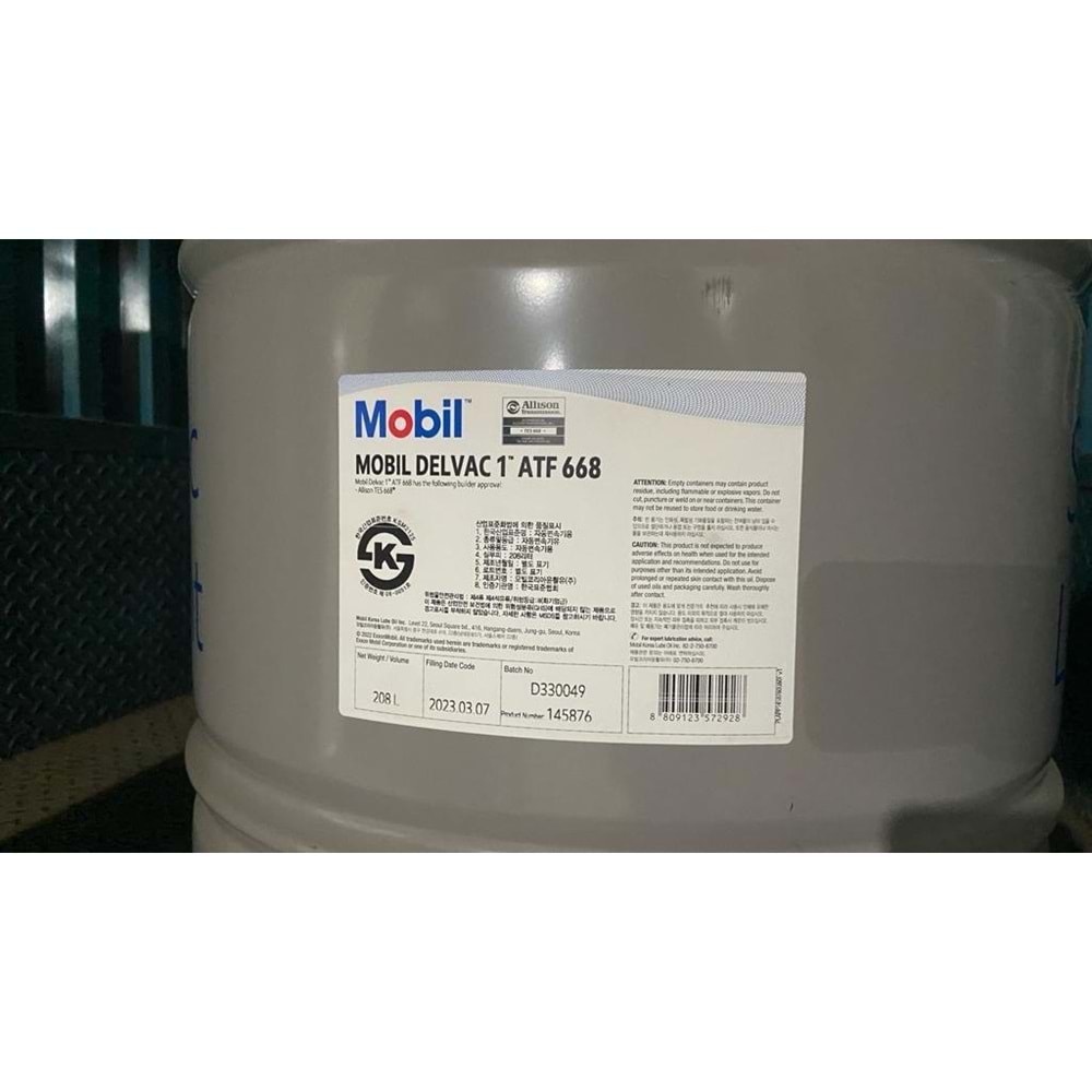 MOBIL DELVAC 1 ATF 668 208LT