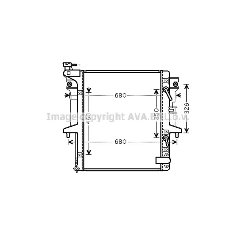 MIT RADYATÖR 525x635 L200 07+