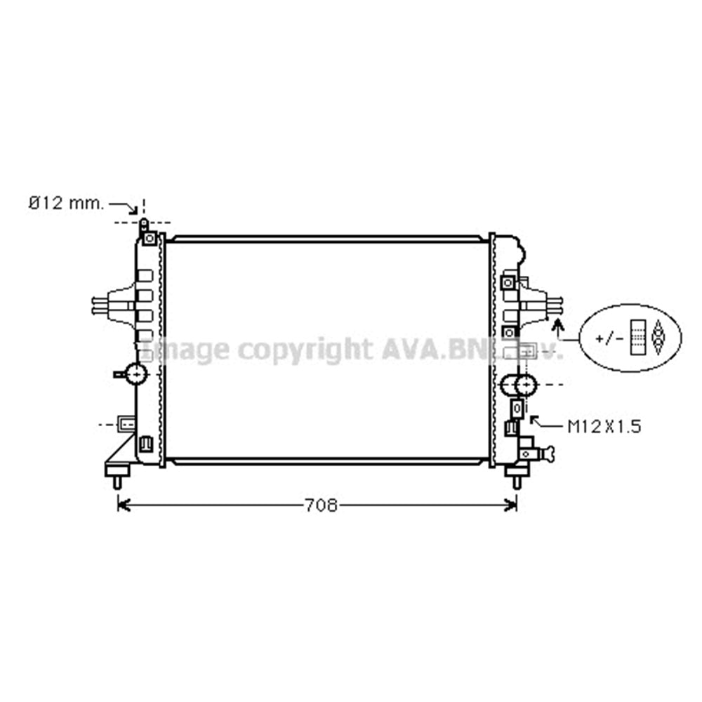 OPEL RADYATÖR 600x370 AST H - ZAFİ