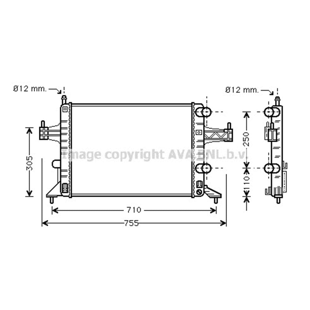 OPEL RADYATÖR 540x375 CORSA C 10,2