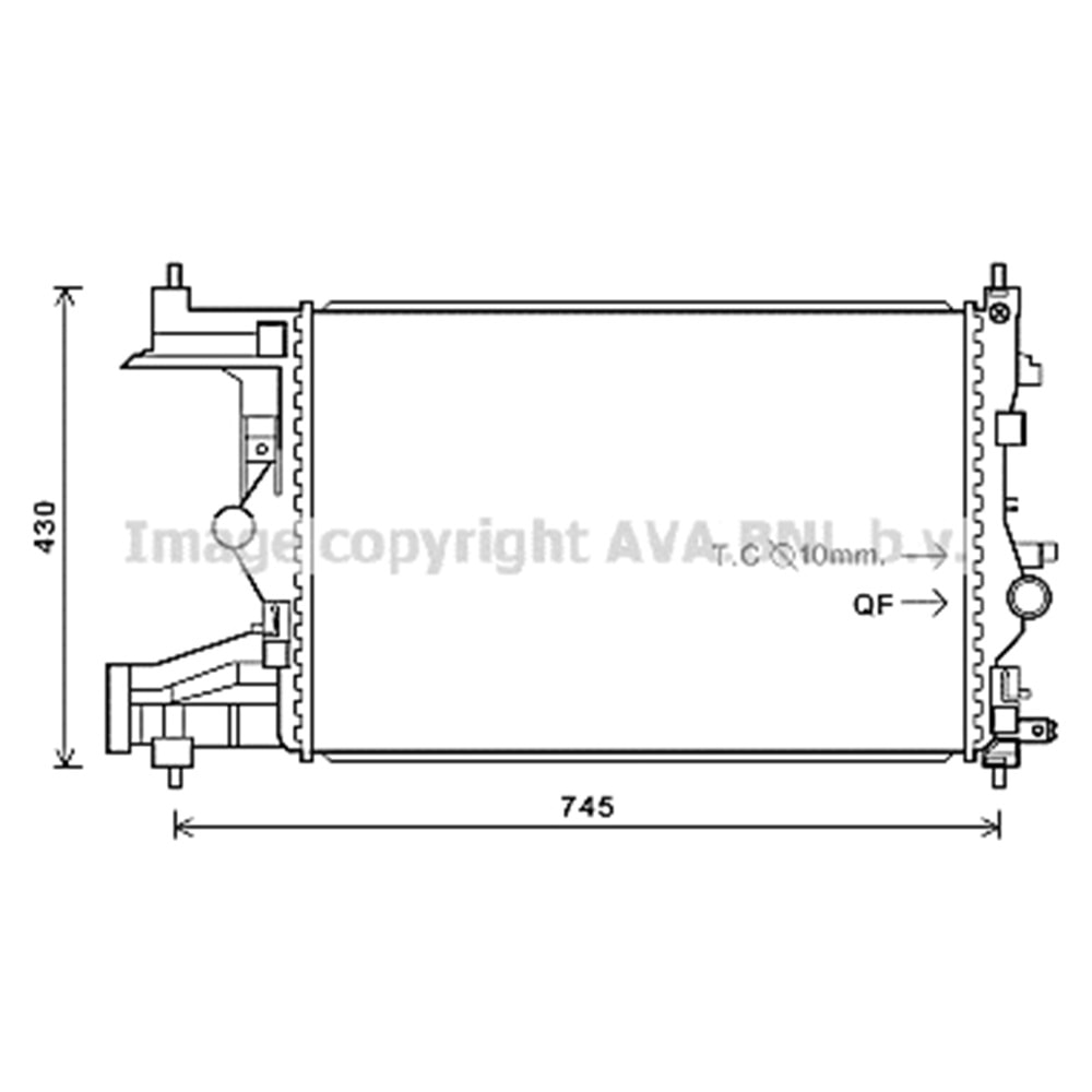 OPEL RADYATÖR 580x395 ASTRA J