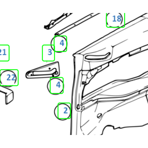 BMW KEMER PLASTİK ÇERÇEVE SAĞ E36 CONV.