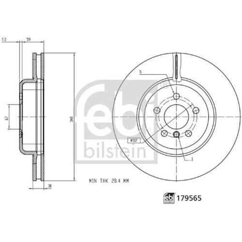 BMW FREN DİSK ÖN G20 G80 G23 G30 F30 G11 G16 G02 348mm