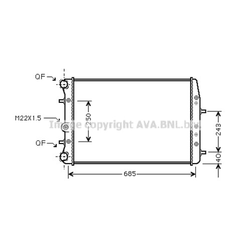 VW RADYATÖR 63x39 POLO 4 14D