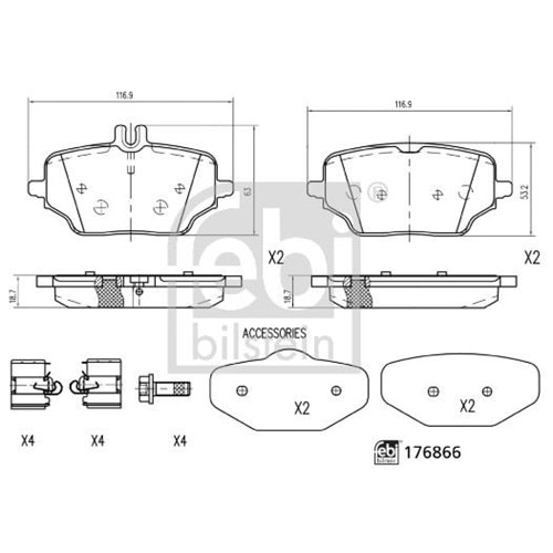 MB FREN BALATA ARKA W167 GLE