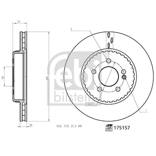 MB FREN DİSK ARKA W205 HAVALI 320mm