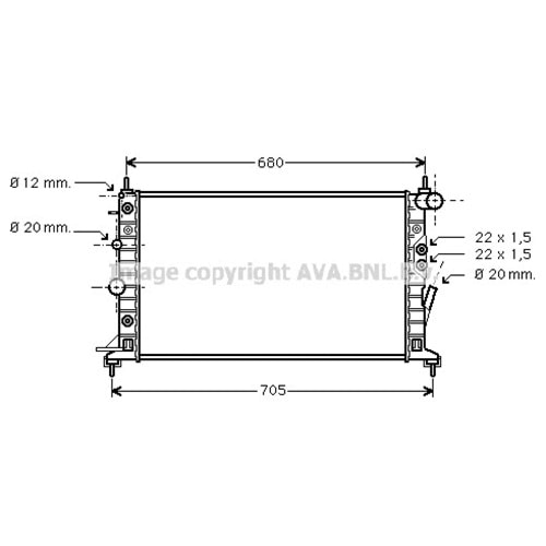 OPEL RADYATÖR 607x374 VECTRA B 25 OTO