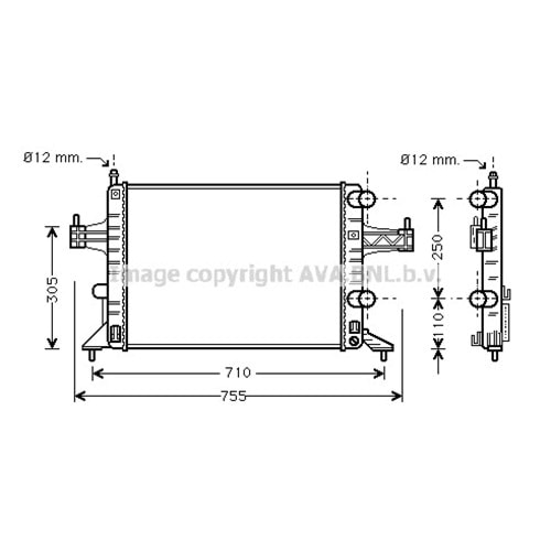 OPEL RADYATÖR 540x375 CORSA C 10,2
