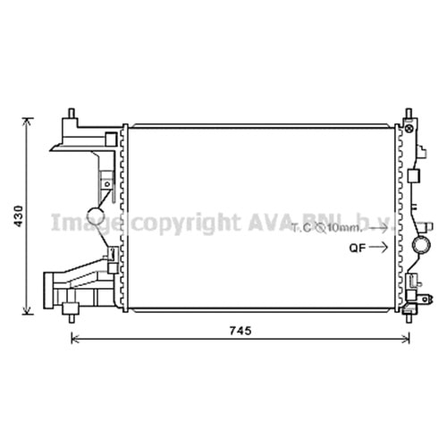 OPEL RADYATÖR 580x395 ASTRA J