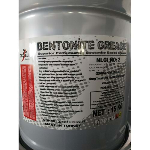 OKSELLO BENTONITE GREASE 15KG