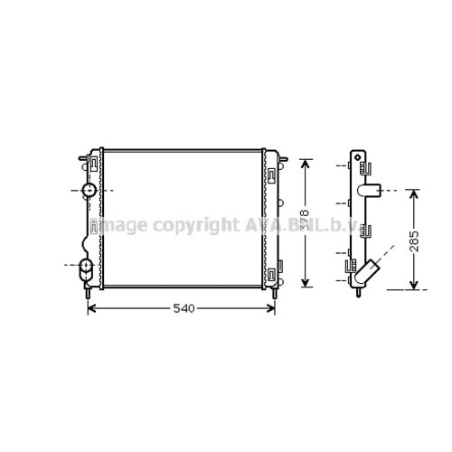 RENAULT RADYATÖR 480x414 KANGO 19