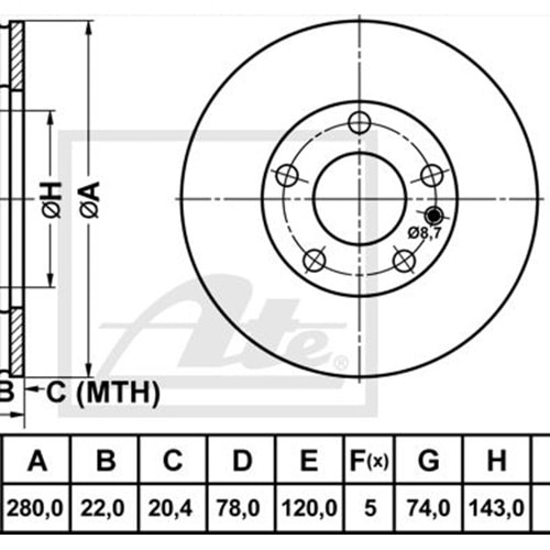 BMW FREN DİSK ÖN E24 E12 E23