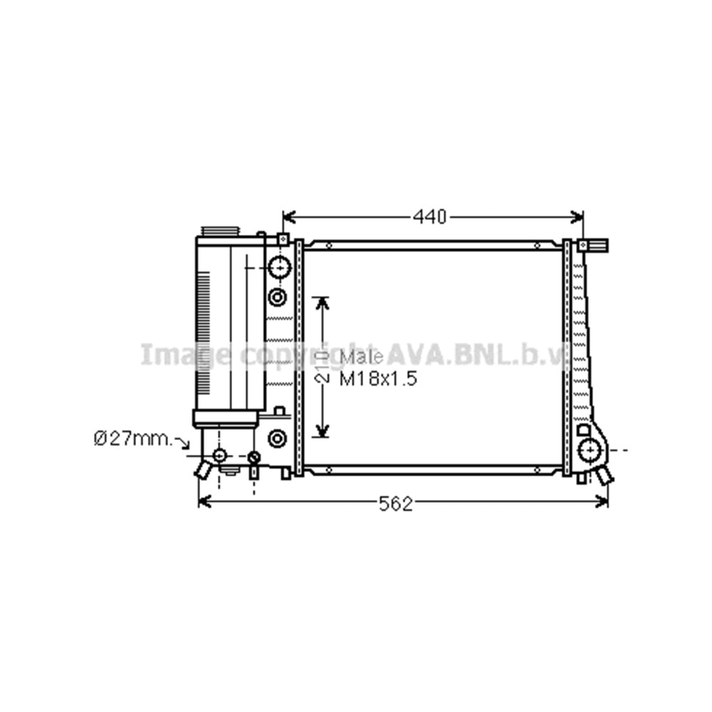 BMW RADYATÖR E30 38X33 E30 M40 OTOM