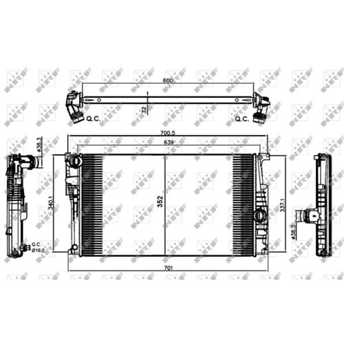 BMW RADYATÖR F20 F30 60X35 N13 B47