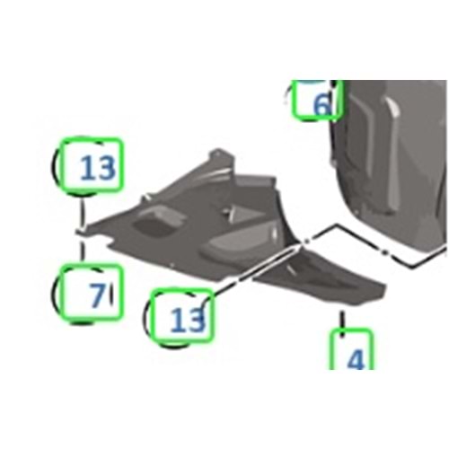 BMW DAVLUMBAZ ÇAMURLUK ÖN SAĞ F30 Ön parça