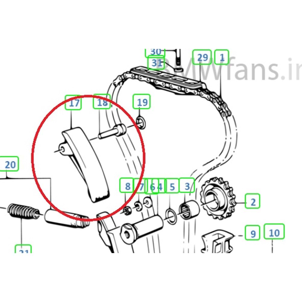 BMW GERGİ KIZAK ÜST S14