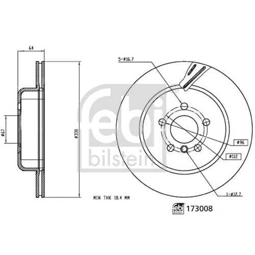 BMW FREN DİSK ARKA SAĞ G20 G80 G23 G30 F30 G11 G16 G02 330mm