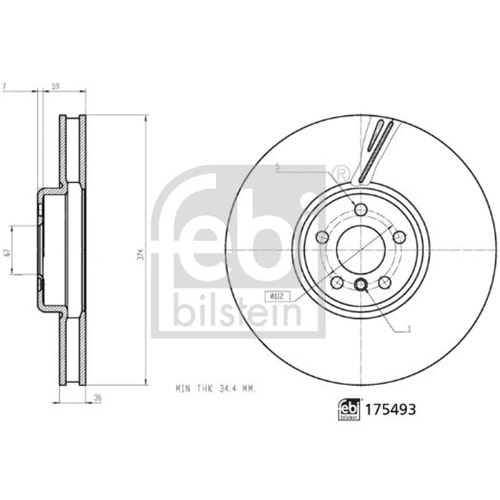 BMW FREN DİSK ÖN G20 SOL G23 G30 G11 G16 G02 374mm