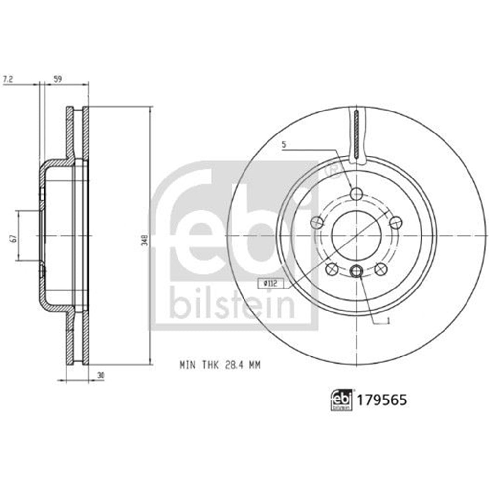BMW FREN DİSK ÖN G20 G80 G23 G30 F30 G11 G16 G02 348mm