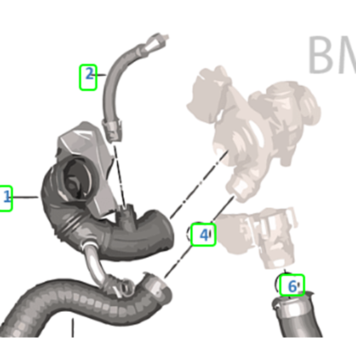 BMW HAVA HORTUM INLET-HAVA FİLTRE N47 B47 F15 F20 F30