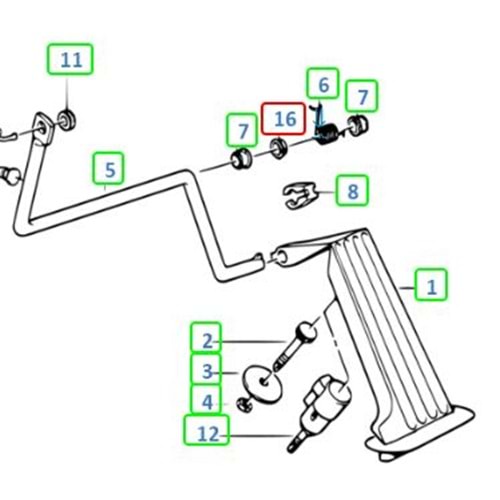 BMW BENZİN PEDAL BUŞ ORTA E36 E34 E32