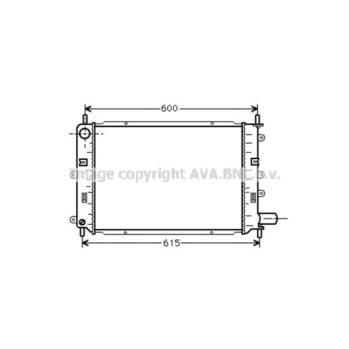 FORD RADYATÖR 525x365 ESCORT 18TD +95