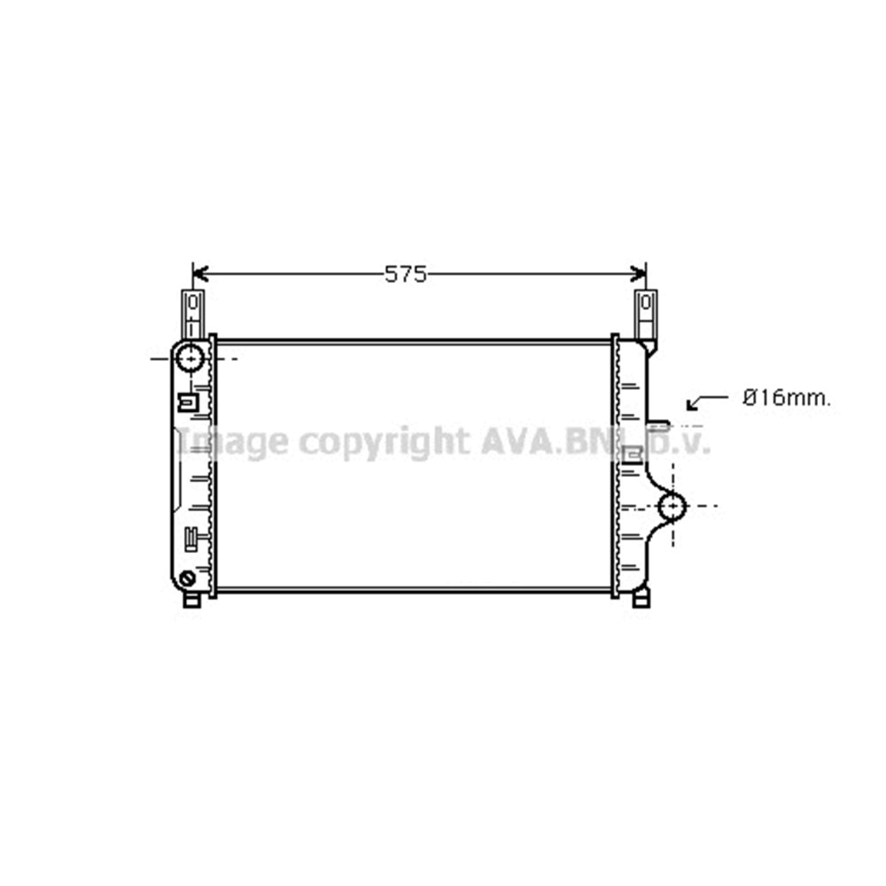 FORD RADYATÖR 500x302 FIESTA 18D -94