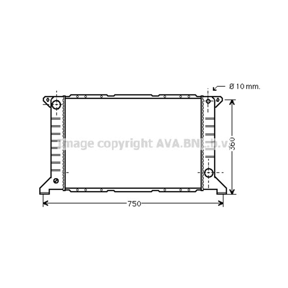 FORD RADYATÖR 600x335 TRANSIT 24 -94