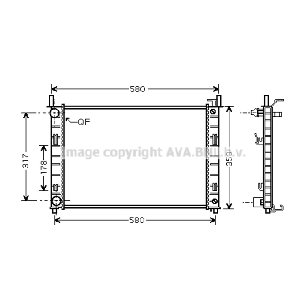 FORD RADYATÖR 500x356 FISTA V 13İ