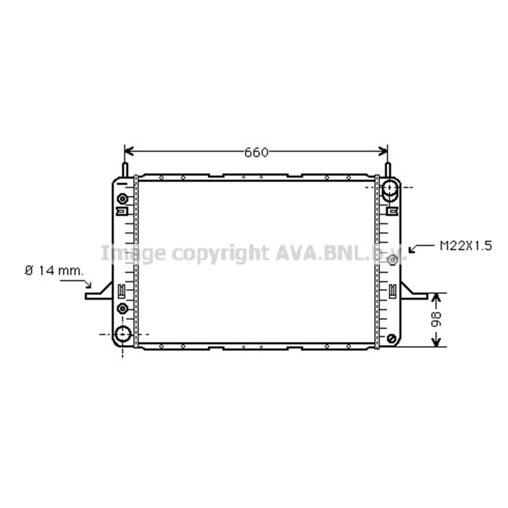 FORD RADYATÖR 600x405 SCORPIO
