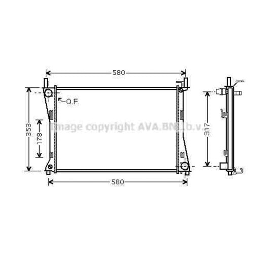 FORD RADYATÖR 500x356 FIESTA 02+