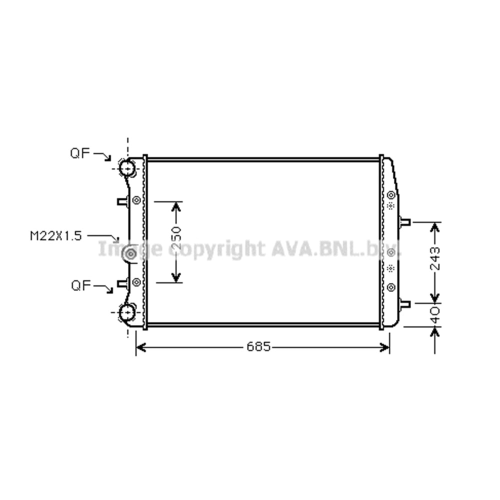 VW RADYATÖR 63x39 POLO 4 14D