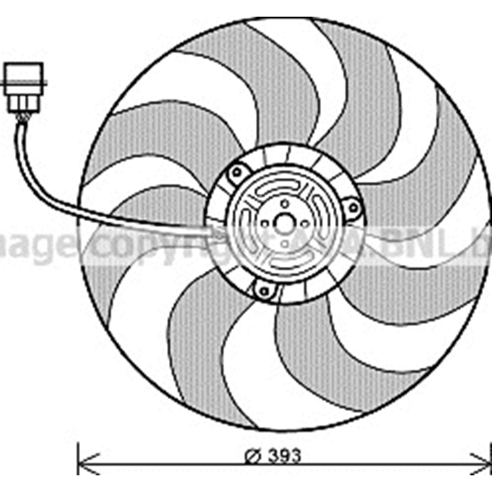 VW FAN RADYATÖR 393mm POLO 01+ IBIZA