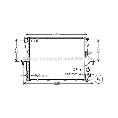VW RADYATÖR 71x55 TOUREG 25 R5