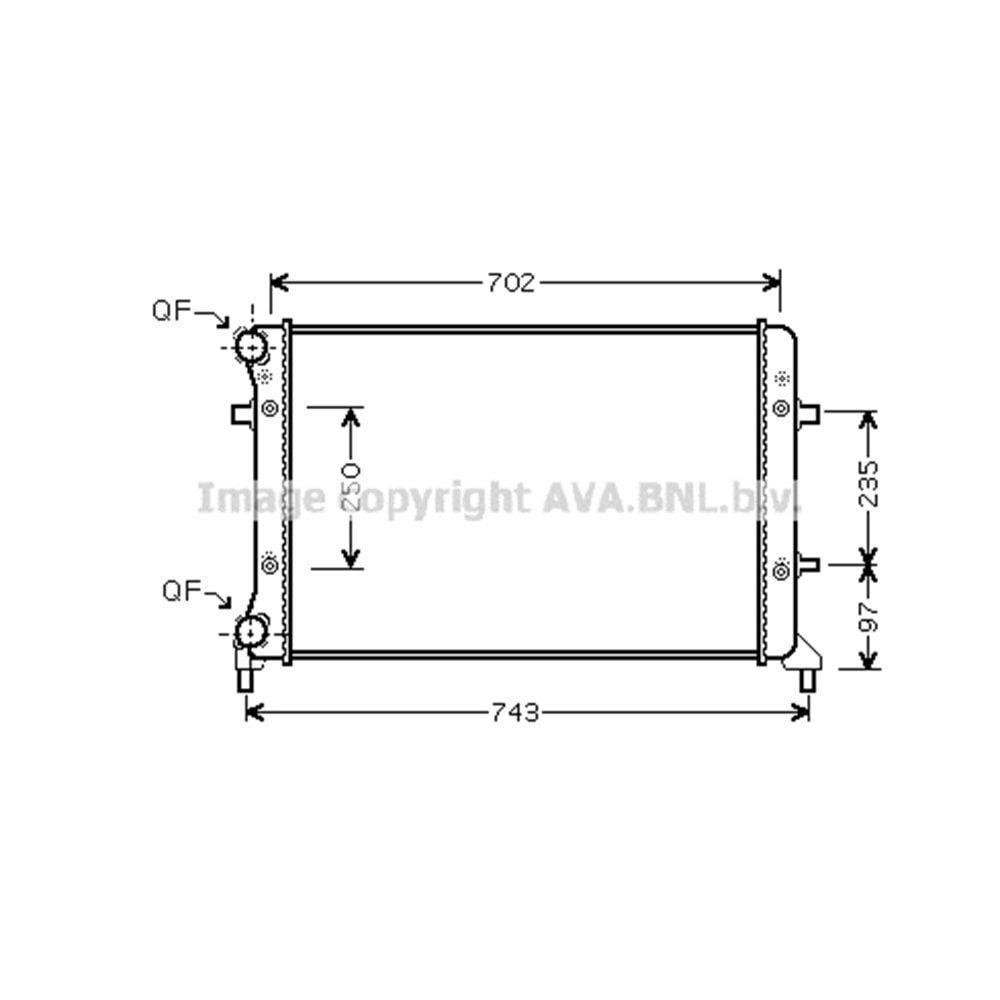 VW RADYATÖR 65x42 GOLF5 PASSAT