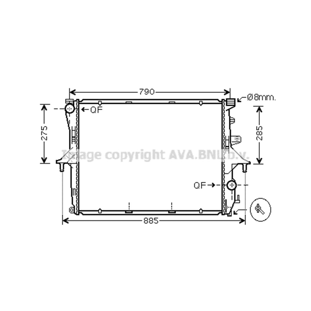 VW RADYATÖR 71x55 TOUREG CAYEN