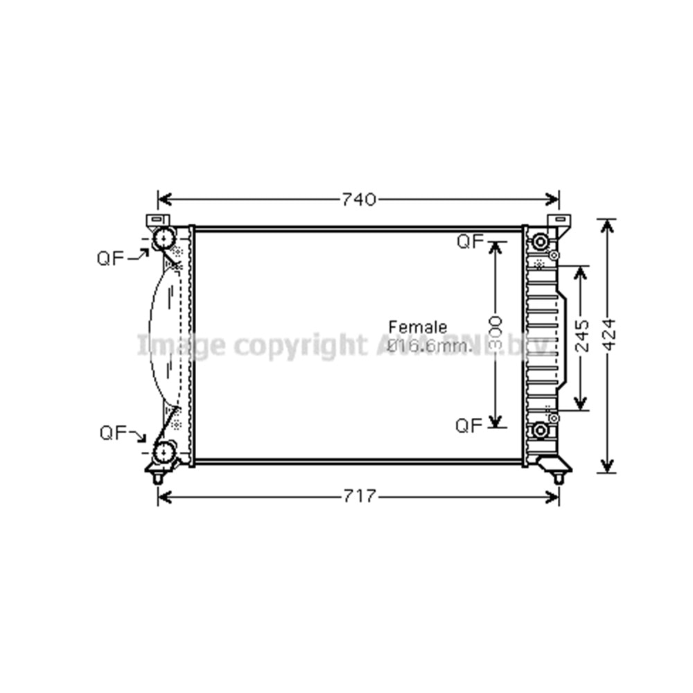 VW RADYATÖR 63x41 PASSAT AUDI A4 A6 OTO