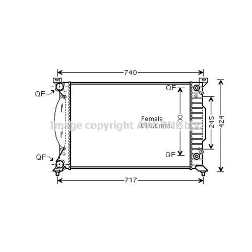 VW RADYATÖR 63x41 PASSAT AUDI A4 A6 OTO
