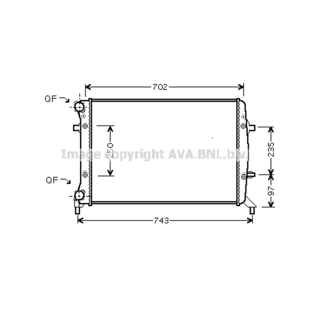 VW RADYATÖR 65x41 GOLF5 PASSAT 2006+