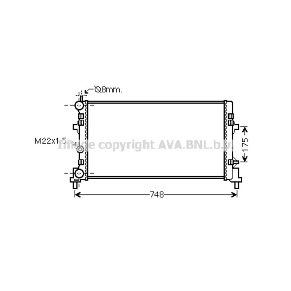 VW RADYATÖR 65x34 POLO 2010+