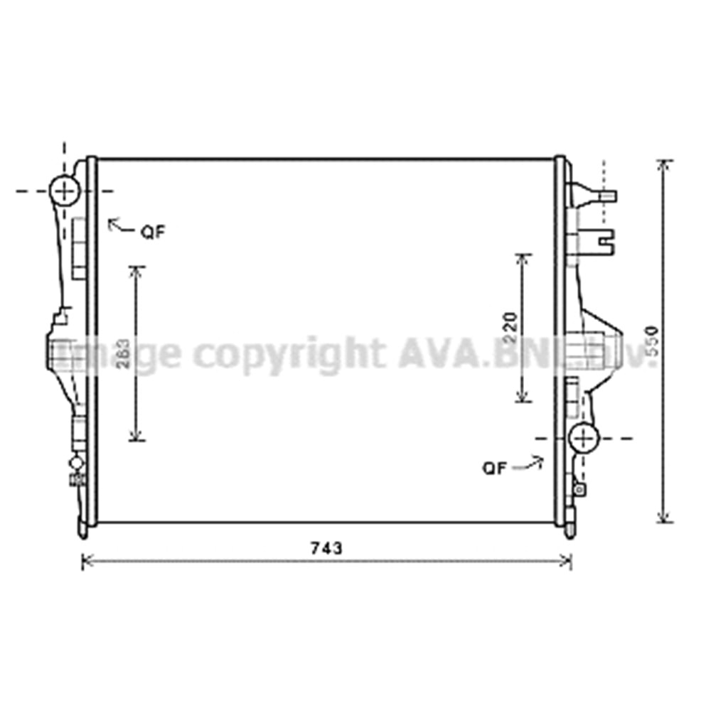 VW RADYATÖR 71x55 TOUREG CAYENNE 2010+