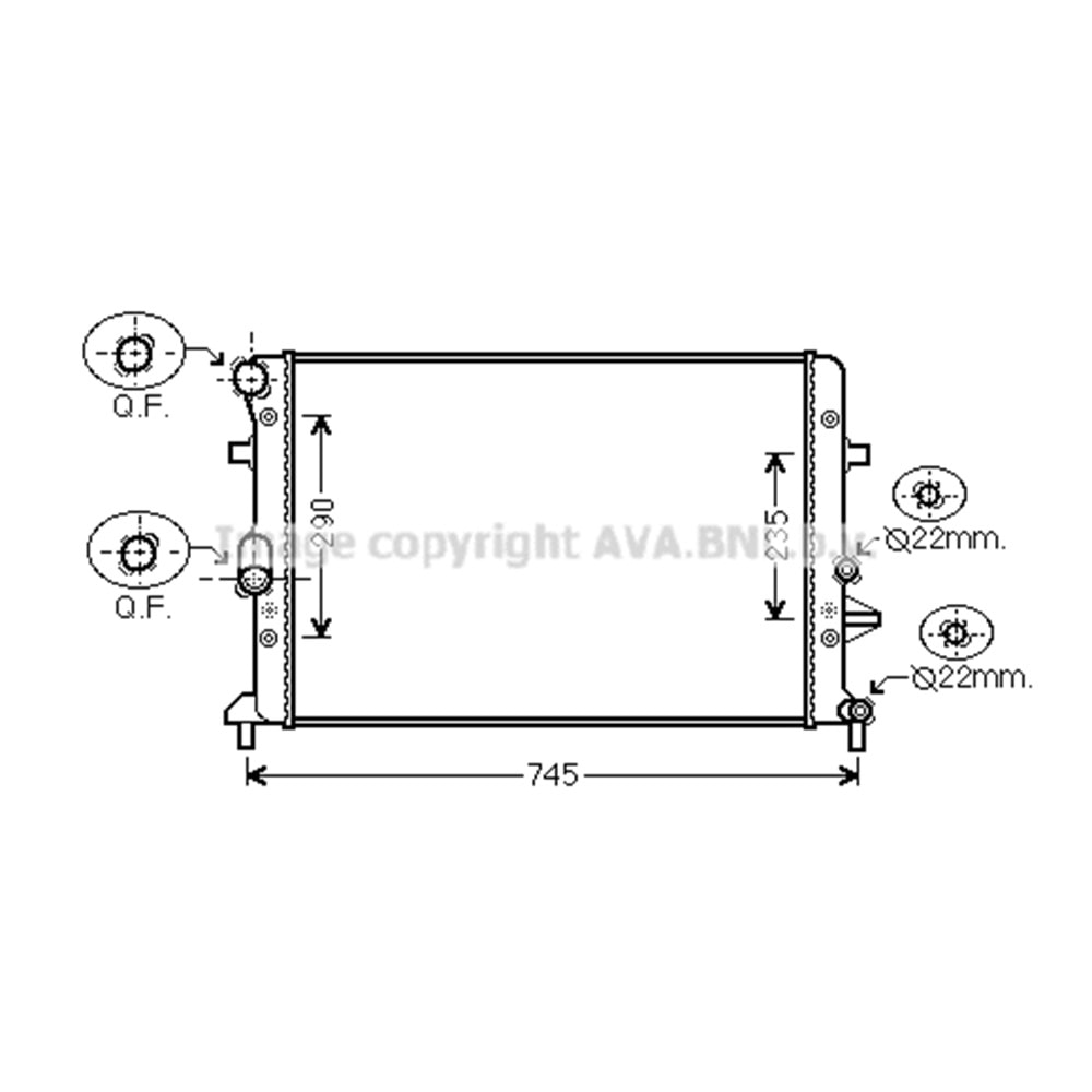 VW RADYATÖR 65x42 GOLF5 JETTA PASSAT 1.2 TSI