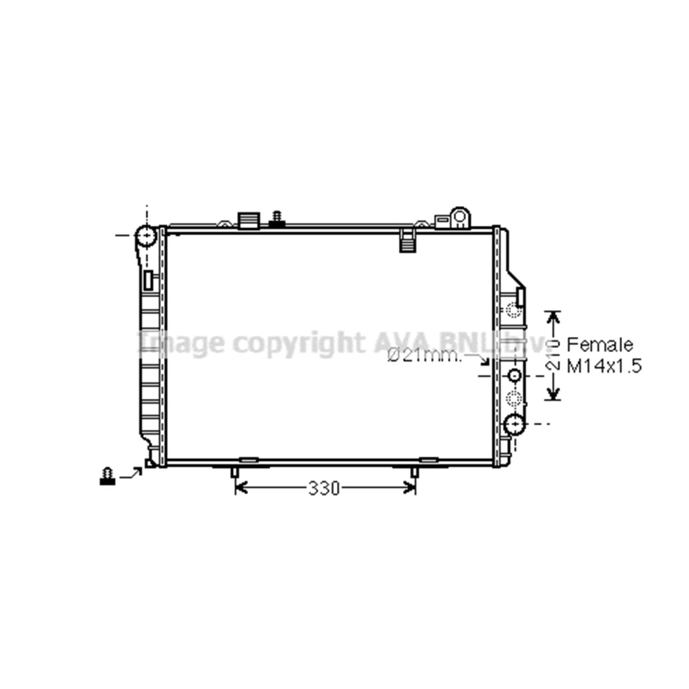 MB RADYATÖR W202 61x42 C250 TD OTO